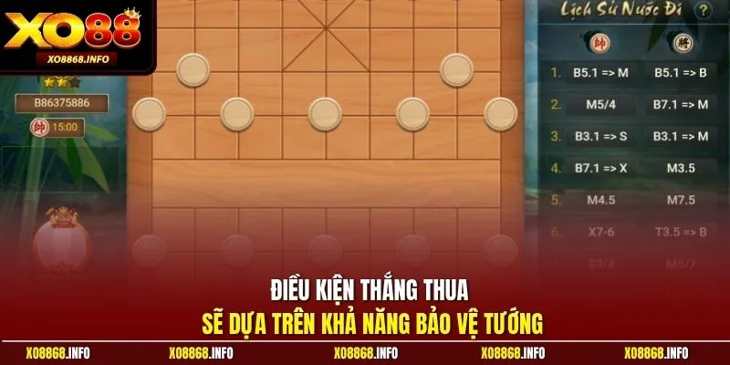 Điều kiện thắng thua sẽ dựa trên khả năng bảo vệ Tướng