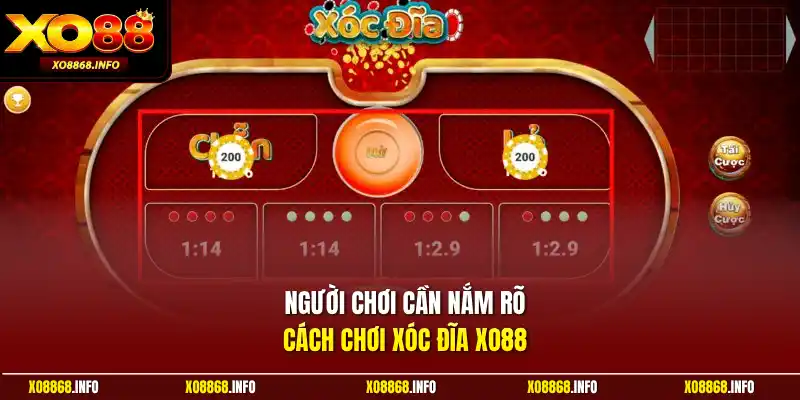 Người chơi cần nắm rõ cách chơi xóc đĩa XO88
