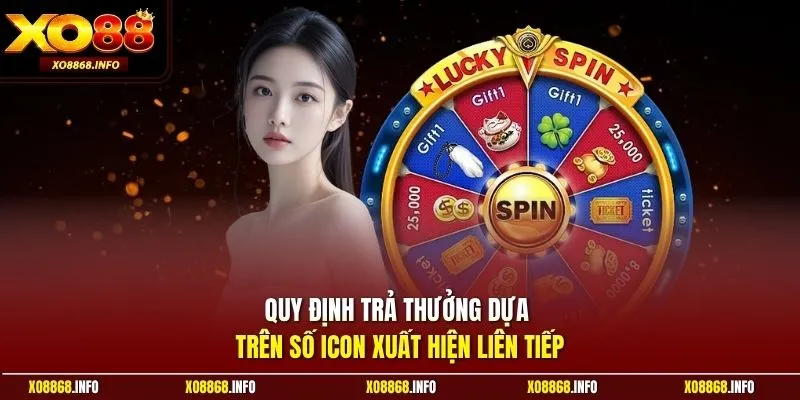Quy định trả thưởng dựa trên số icon xuất hiện liên tiếp